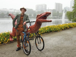 Norway on a bicycle-dinosaur