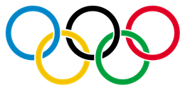 Olympic rings with transparent rims.svg