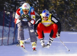 In Italian Alps Ski Cross starts